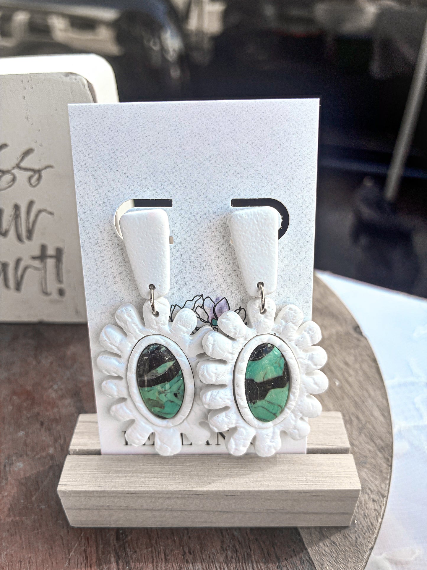 Turquoise Bezel Dangle