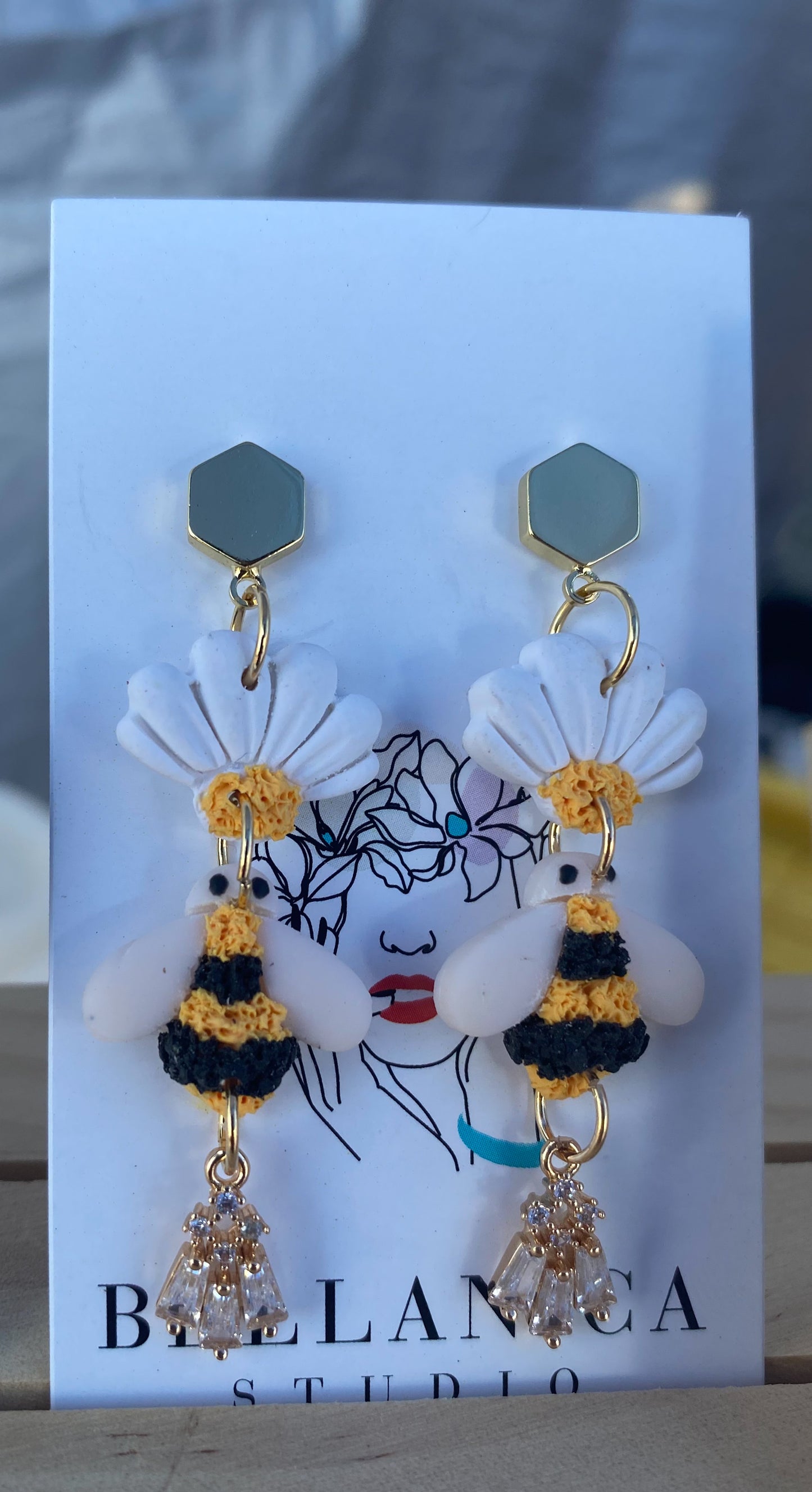 Flower Bee Dangle