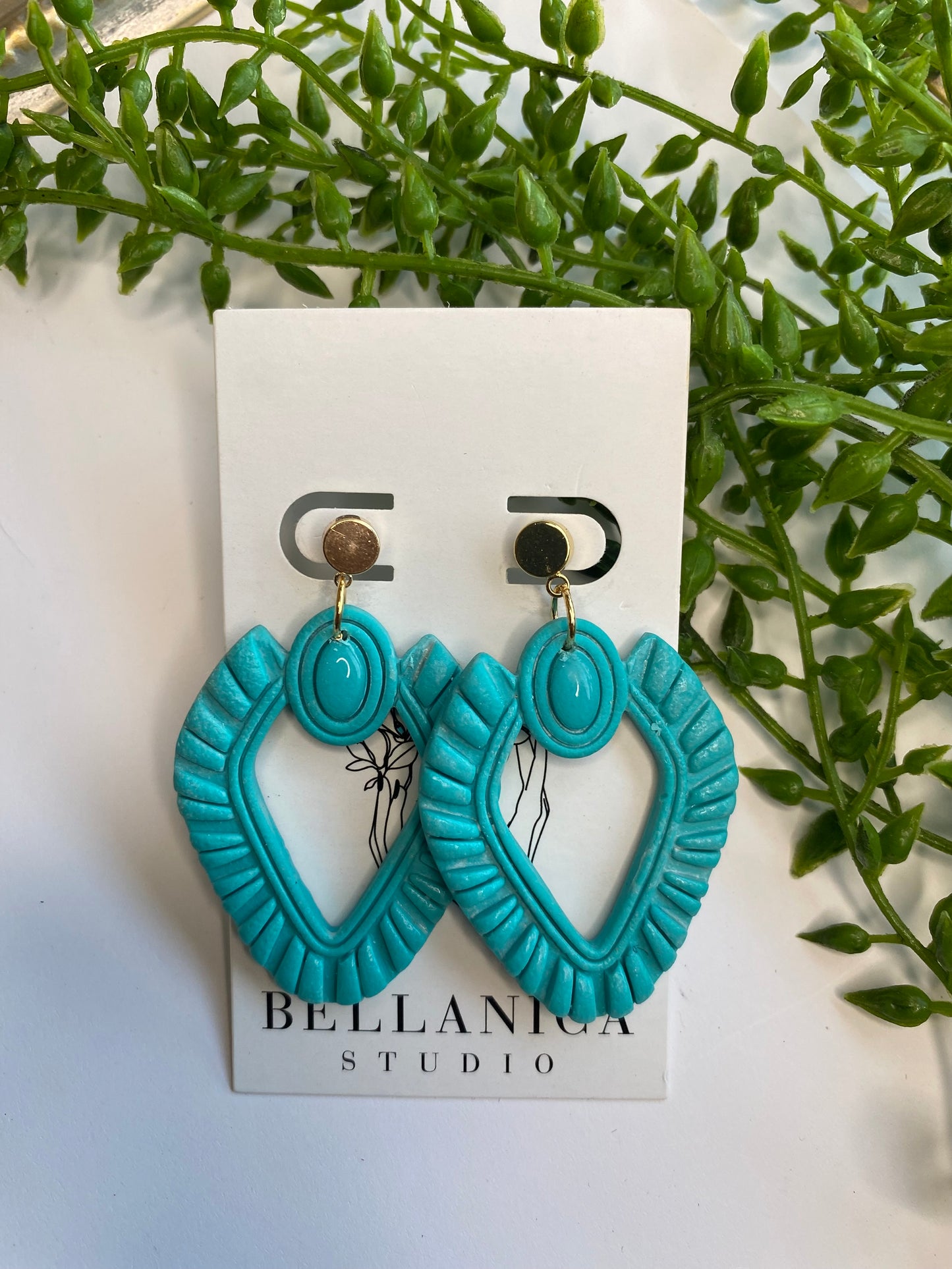 Kara Boho Teal Dangle