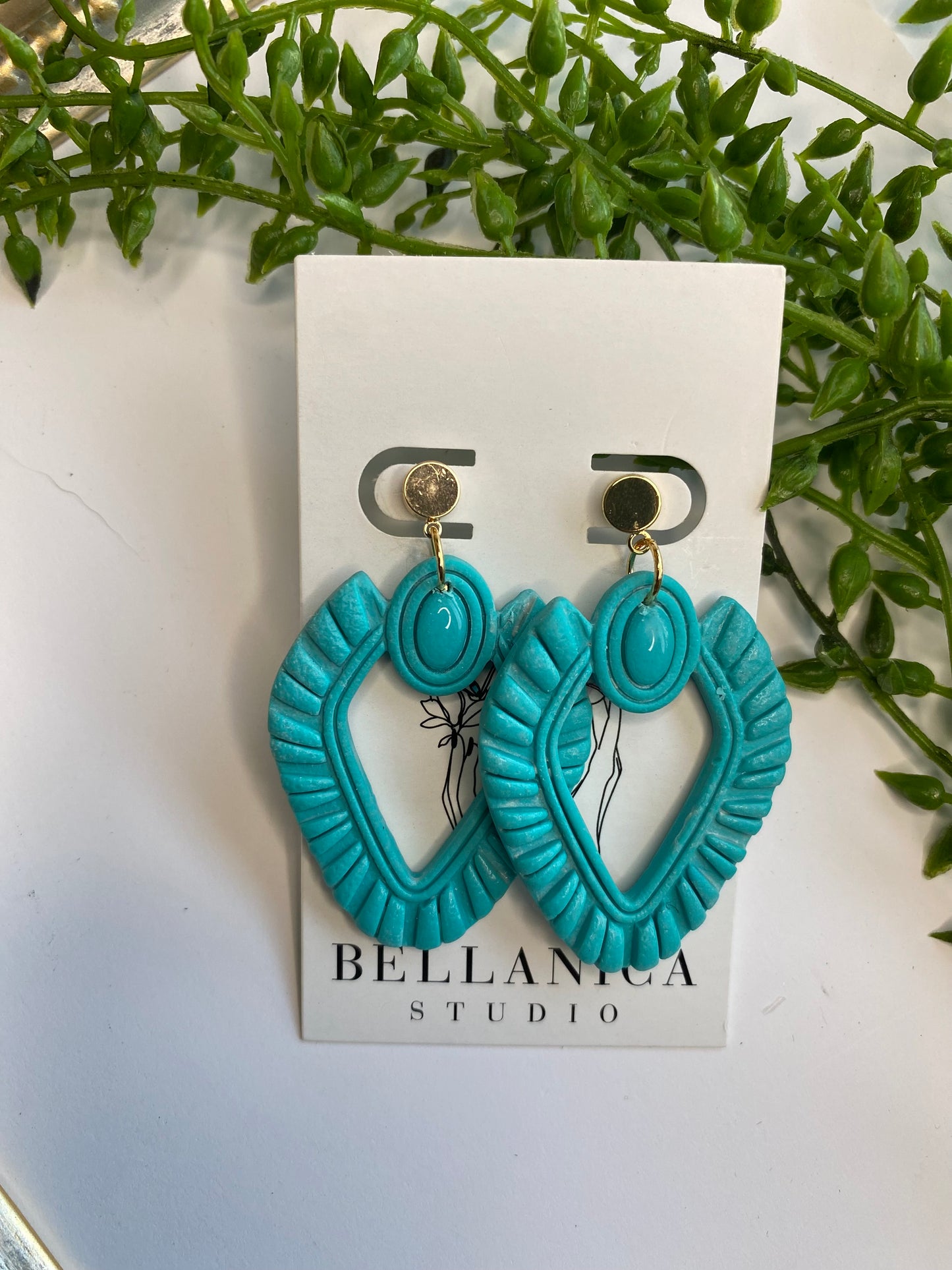 Kara Boho Teal Dangle